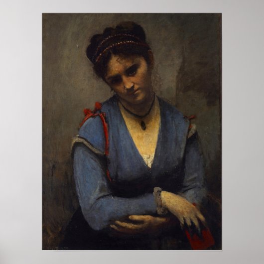 Poster Corot - Portrait De Mariette Gambay (Devant)