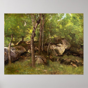 Poster Corot - Rochers Dans La Forêt De Fontainebleau 186