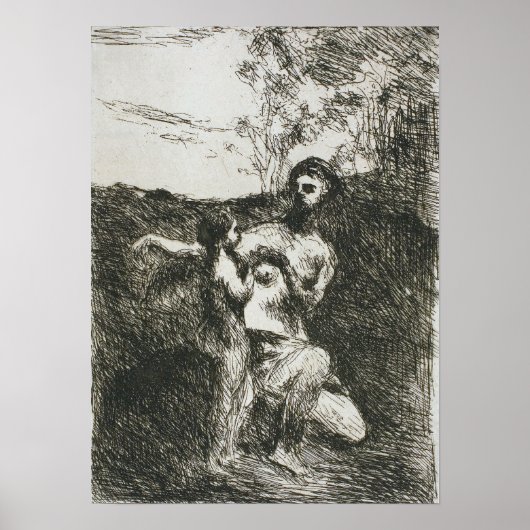 Poster Corot - Vénus coupant les ailes de l'Amour 1869 (Devant)