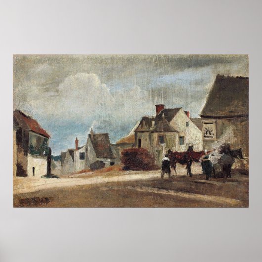 Poster Corot - Vue De Mantes Le Marechal-Ferrant (Devant)