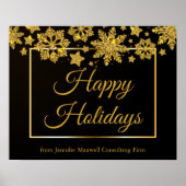 Poster Corporate Happy Holidays Société Fête des Vacances (Devant)