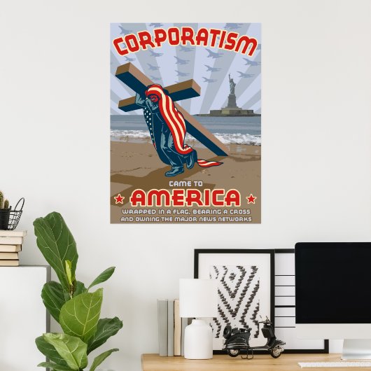 Poster Corporatisme (Bureau à domicile)