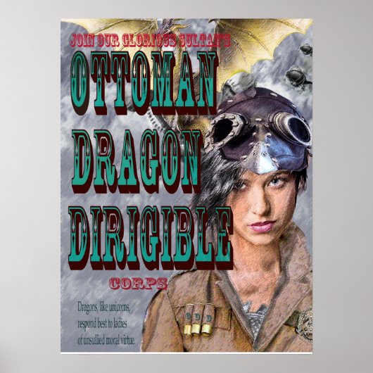 Poster corps de dirigeables de dragon ottoman (Devant)