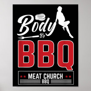 Poster Corps De L'Église De Viande Bbq Pour Un Barbecue A