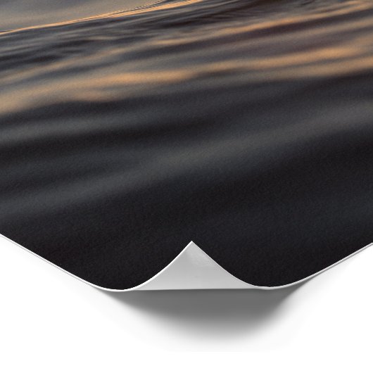 Poster Corps d'eau pendant l'heure d'or (Coin)