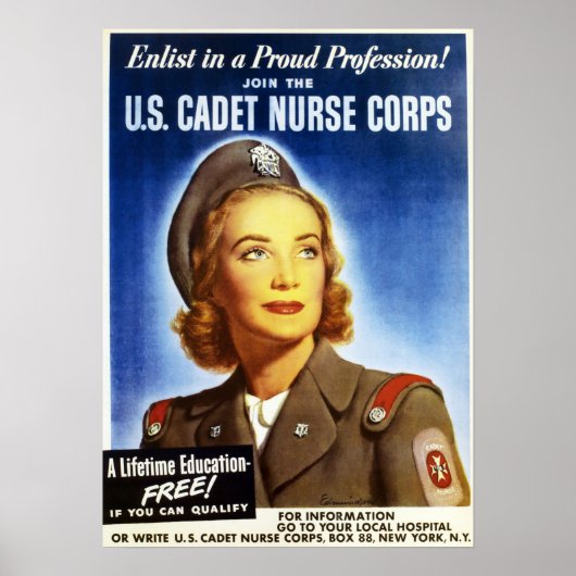 Poster Corps des infirmières et infirmiers des États-Unis (Devant)
