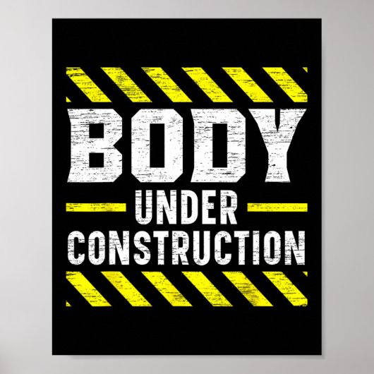 Poster Corps en construction Bodybuilding (Devant)