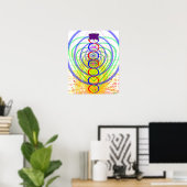 Poster Corps subtil - 7 Chakra Système 7 Couleurs (Bureau à domicile)