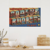 Poster Corpus Christi, Texas - Scènes de grandes lettres (Cuisine)