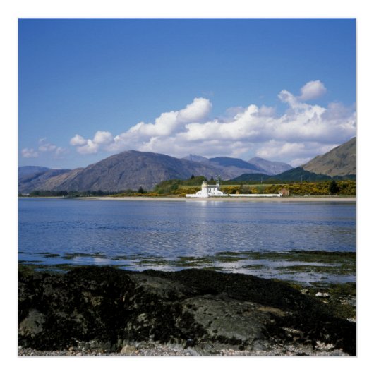 Poster Corran Lighthouse Loch Linnhe Écosse (Devant)