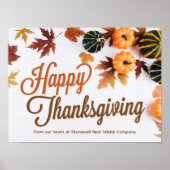 Poster Correctif Citrouille Thanksgiving personnalisé (Devant)