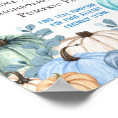Poster Correctif Citrouille Turquoise pour allergie alime (Coin)