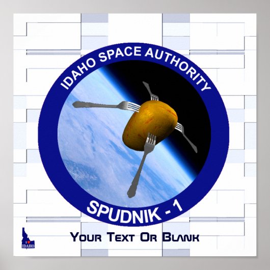 Poster Correctif de la mission satellite Idaho Spudnik (Devant)