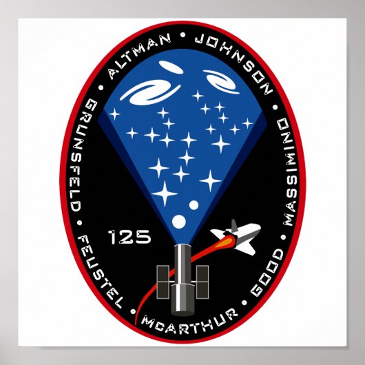Poster Correctif de mission STS 125 (Devant)
