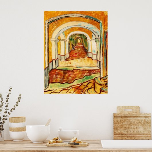 Poster Corridor dans l'asile par Vincent van Gogh (Cuisine)