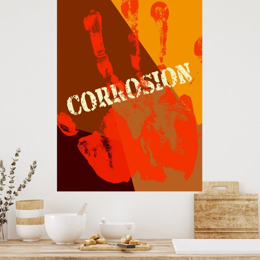 Poster Corrosion drôle abstrait (Cuisine)