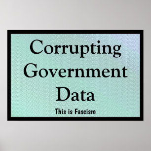 Poster Corruption des données gouvernementales
