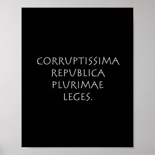 Poster Corruptissima républica plurimae (Devant)