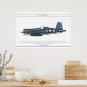 Poster Corsair USA VMF-212 (Cuisine)