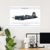 Poster Corsair USA VMF-323 (Bureau à domicile)