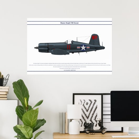 Poster Corsair USA VMF-513 (Bureau à domicile)