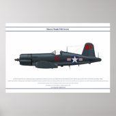 Poster Corsair USA VMF-513 (Devant)