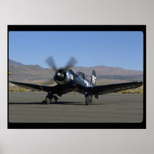 Poster Corsaire de Vought F4U, avions gauches de