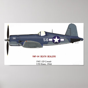 Poster Corsaire "poseur de F4U-1D Vought de Sun "