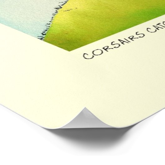 Poster Corsairs Catching'a Zero Avec Son Pantalon (Coin)