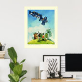 Poster Corsairs Catching'a Zero Avec Son Pantalon (Bureau à domicile)