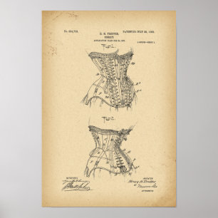 Poster Corset de 1908 brevets