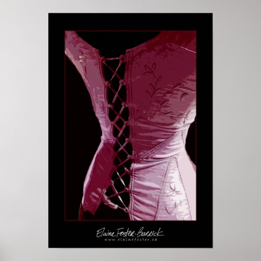 Poster Corset rose - Imprimer (Devant)