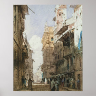 Poster Corso Sant'Anastasia, Vérone, avec le palais de P