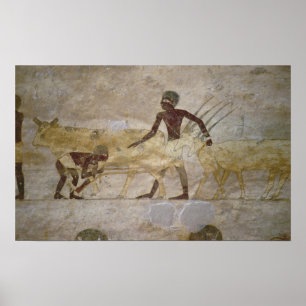 Poster Cortège avec des bétail et des gazelles
