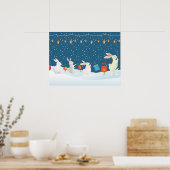 Poster Cortège de lanternes de lapins mignons à travers l (Cuisine)