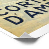 Poster Cortina D'Ampezzo, Italie, Voyage Rétro, Ski, Alpe (Coin)