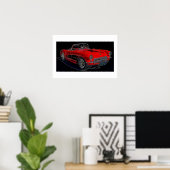 Poster Corvette 1957 (Bureau à domicile)