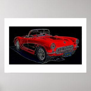 Poster Corvette 1957
