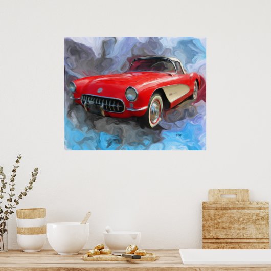 Poster Corvette 1957 (Cuisine)