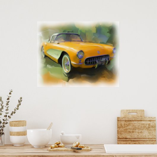 Poster Corvette 1957 (Cuisine)