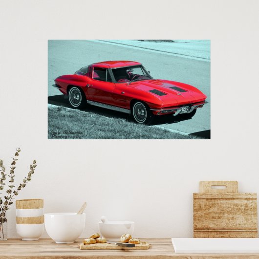 Poster Corvette 1963 (Cuisine)