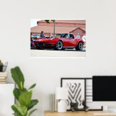 Poster Corvette 1964 (Bureau à domicile)
