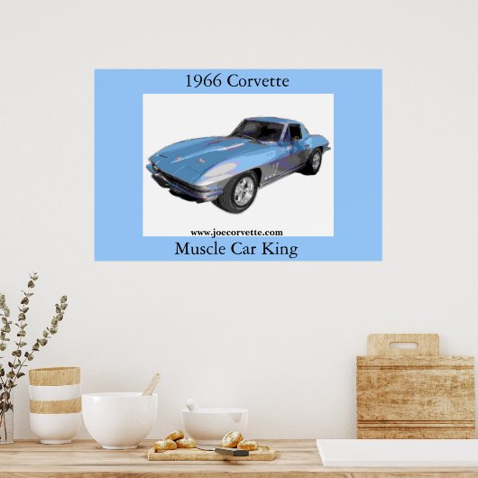 Poster Corvette 1966 (Cuisine)