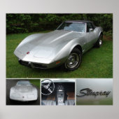 Poster corvette 1975 convertible (Devant)