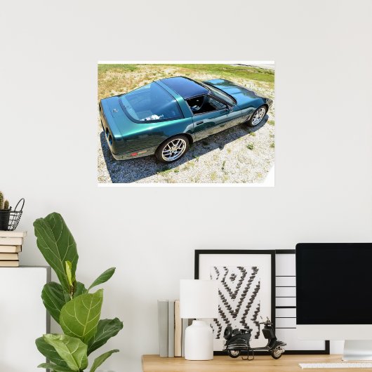 Poster Corvette C4 1992 (Bureau à domicile)