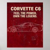 Poster Corvette C6 Vintage (Devant)