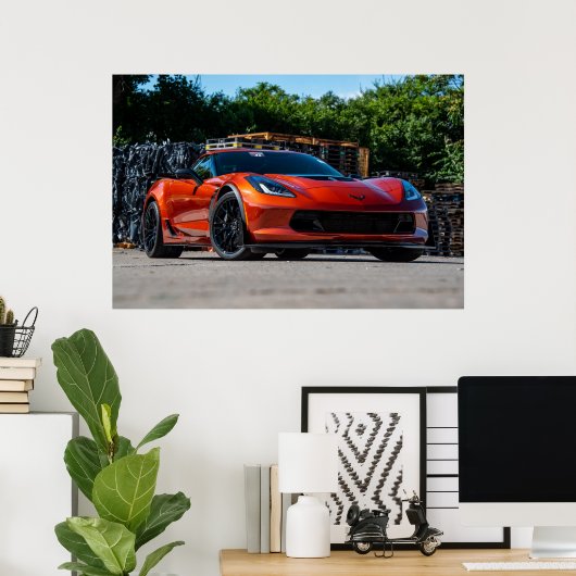 Poster Corvette C7 Z06 (Bureau à domicile)