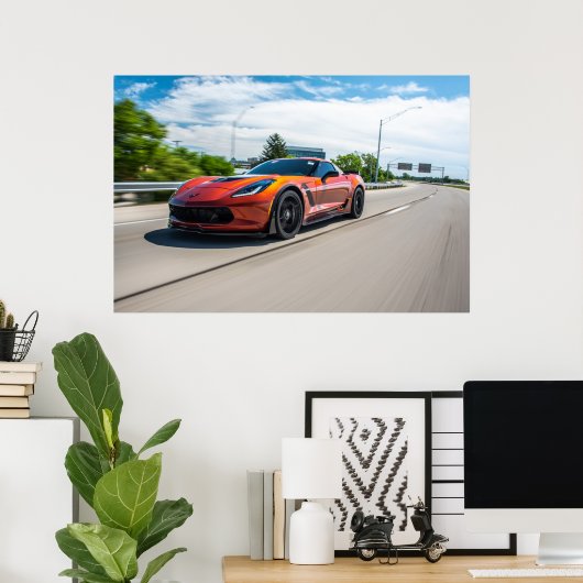Poster Corvette C7 Z06 (Bureau à domicile)