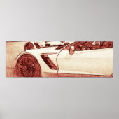 Poster Corvette C7R Z06 Esquisse (Devant)