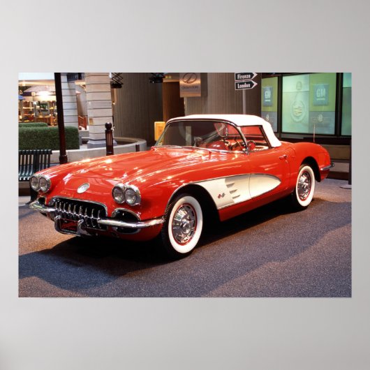 Poster Corvette Chevrolet 1960 (Devant)